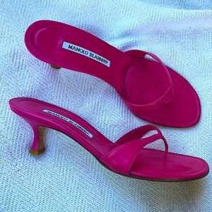 Manolo Blahnik authentic hot pink heels size 7